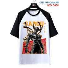 One Punch Man anime raglan sleeve cotton t-shirt t...