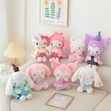 8inches Melody kitty Cinnamoroll Kuromi anime plush doll