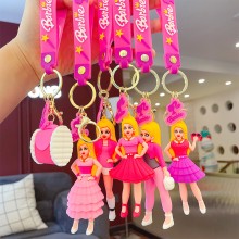 Barbie anime figure doll key chains