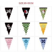 Demon Slayer anime triangle pennant flags 85CM