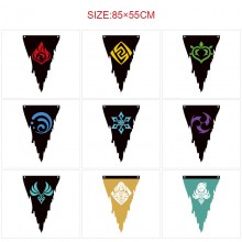 Genshin Impact game triangle pennant flags 85CM