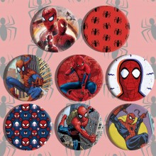 Spider-Man brooch pins set(8pcs a set)58MM