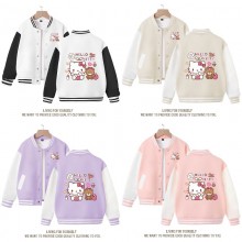 Hello Kitty anime Top Jacket Baseball Uniform Coat Outerwear Hoodies