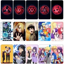 Naruto anime card crystal stickers set(10pcs a set)