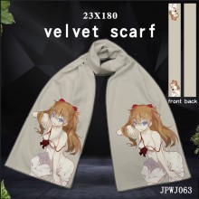 EVA anime velvet scarf