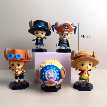 One Piece Luffy ACE Sabo Buggy COS Chopper figures set(5pcs a set)(OPP bag)