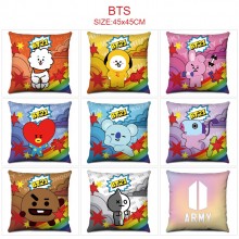 BTS BT21 star two-sided pillow 45*45cm