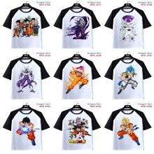 Dragon Ball anime raglan sleeve cotton t-shirt t shirts