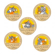Tom and Jerry cat Coin Collect Badge Lucky Coin De...