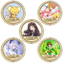 Card Captor Sakura Coin Collect Badge Lucky Coin D...