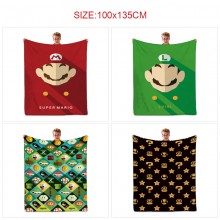 Super Mario anime flano summer quilt blanket