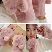 Cute cat plush gloves