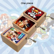 One Piece anime wooden music box