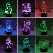 Naruto Anime Acrylic Figure 3D Lamp USB Night Light
