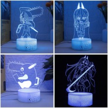 Chainsaw Man Anime Acrylic Figure 3D Lamp USB Nigh...