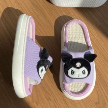 Sanrio Melody Cinnamoroll Kuromi Pochacco anime linen slippers shoes