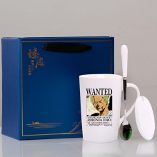 One Piece Roronoa Zoro anime mug cup set