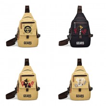 One Piece anime canvas chest pack bag