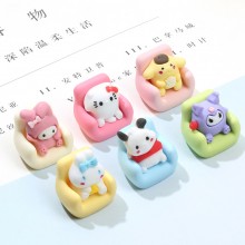 Sanrio Melody kitty Cinnamoroll Kuromi mini diy chair phone case accessories(10pcs a set)