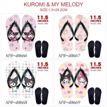 Melody Cinnamoroll Kuromi anime flip flops shoes s...