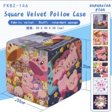 Kirby anime square velvet pillow