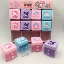 Sanrio Melody kitty Cinnamoroll Kuromi anime storage boxes set(12pcs a set)