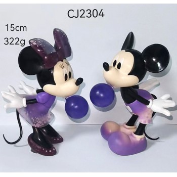Mickey Minnie Mouse anime figures set(2pcs a set)(OOP bag)