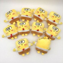 4inches Spongebob anime plush dolls set(10pcs a set)