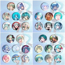 Hatsune Miku anime brooch pins set(8pcs a set)58MM