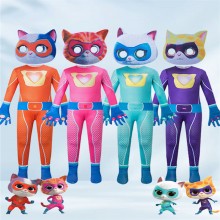 Super Kitties anime bodysuit jumpsuits cosplay costume cloth