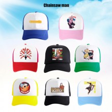 Chainsaw Man anime mesh baseball caps sun hat