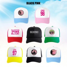 Black Pink star mesh baseball caps sun hat