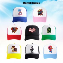 Super Hero Iron Spider Super Man Batman mesh baseball caps sun hat