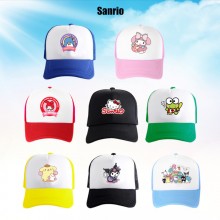 Sanrio Melody kitty Cinnamoroll Kuromi anime mesh baseball caps sun hat
