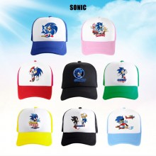 Sonic the Hedgehog anime mesh baseball caps sun ha...