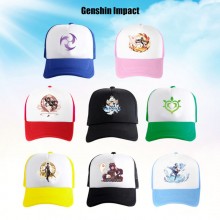 Genshin Impact game mesh baseball caps sun hat