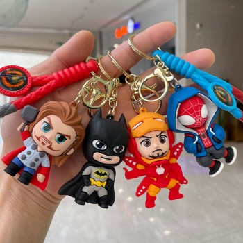 Super Hero Iron Spider-man Super Man Batman figure doll key chains