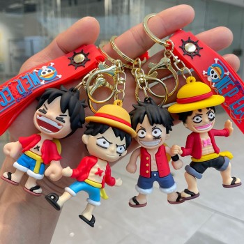 One Piece anime figure doll key chains