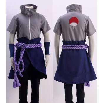 Naruto Uchiha Sasuke anime cosplay dress cloth costume a set