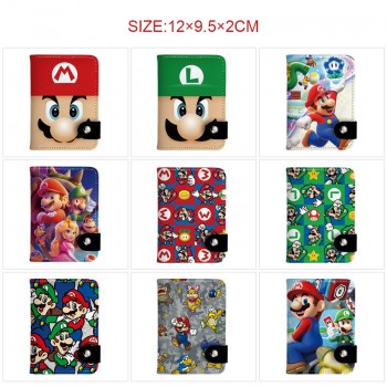 Super Mario anime snap wallet buckle purse