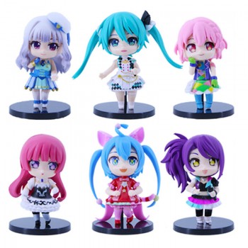 Hatsune Miku anime figures set(6pcs a set)(OPP bag)