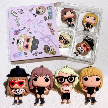 Taylor Alison Swift star figure doll key chains set(4pcs a set)