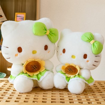 Hello Kitty sunflower anime plush doll 35cm/50cm