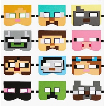 Minecraft game cosplay felt masks set(12pcs a set)