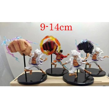 One Piece Monkey D Nika Luffy anime figures set(4pcs a set)(OPP bag)