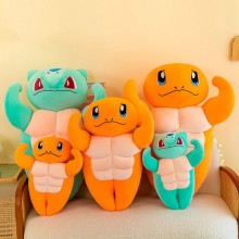 Muscle Pokemon Charmander Bulbasaur anime plush doll