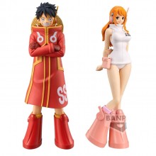 One Piece Monkey D Luffy Nami anime figure