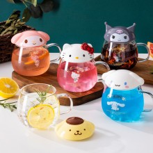 Sanrio Melody kitty Cinnamoroll Kuromi anime glass cup