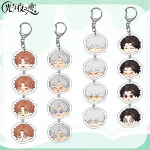 Light and Night anime two-sided acrylic key chains