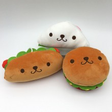 8inches Hamburg Sandwich plush dolls set(3pcs a set)